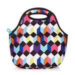 Built NY 5252301 Gourmet Getaway Soft Neoprene Lunch Tote Bag - Lightweight, Insulated and Reusable, One Size, Geometric