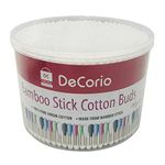 DC DECORIO- A UNIQUE PRODUCT RANGE 500 Pcs/Box Double Head Cotton Swabs Nose Ears Cleaning Health Care Tools Disposable Cotton Bamboo Sticks Soft Beauty Makeup Cotton Buds (Pack Of 1) (White)