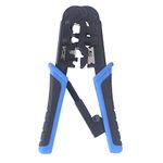 VCE RJ45 Crimping Tool, Ethernet Crimper for RJ45 Cat5/Cat6/Cat7 Connector and RJ11/RJ12 Telephone Plug, with Built-in Wire Cutter and Stripper