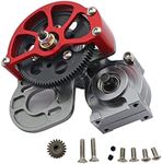 GXARTS Truck Full Metal Transmission Assembled Gearbox with Steel Gear Set Compatible with Axial SCX10 1:10 RC Crawler