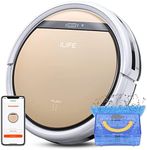 ILIFE V5s Plus Robot Vacuum and Mop Combo with Wi-Fi/App/Alexa, Automatic Self-Charging Robotic Vacuum Cleaner, Slim and Quiet, Cleans Hard Floors Carpets and Pet Hair (V5s Pro Upgrade Version)