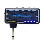 SONICAKE US Madness Plug-In USB Chargable Portable Pocket Guitar Bass Headphone Amp Carry-On Bedroom Effects