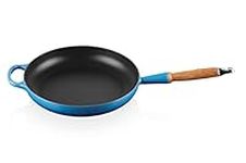 Le Creuset Signature Cast Iron Frying Pan With Wooden Handle 28 cm Azure, 20258282200422