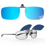 Goiteia Polarized Flip up Clip on Sunglasses for Men Women, over Prescription Sunglasses for Driving, Traveling-UV400 Protection