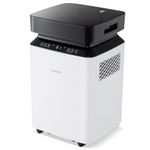 COSTWAY 6,000 Sq.Ft Dehumidifier with Pump, 120 Pints Dehumidifier for Basement, Multiple Drainage Options, 24H Timer & 2.2 Gal Water Tank
