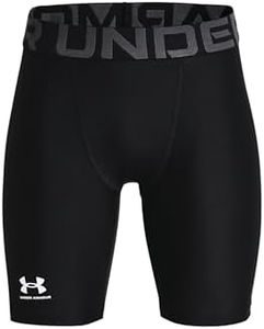 Under Armour Boys HeatGear Armour Shorts , Black (001)/Pitch Gray , Large