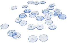 Mertia Jewels (200 Pcs Approx) Extra Soft Extra Premium earring back disc pads/ clear disc pads/ silicone invisible gasket /invisible earrings silicone earring disc pads/ silicone earring backs pads patch/ earring back disc pads/ disc pads for protection ear/ earring back discs silicone/earring backs/ earring backs for studs/ earring backs for heavy earring /earring backs silicone/earring backs and posts/earring backs for droopy ears/ earring backs for stretched ears (Royal)