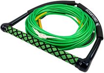 Obcursco 75ft Dyneema Wakeboard Rope, 4 Section Watersport Rope with EVA Handle for Wakeboard, Water Ski and Kneeboard