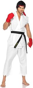 Leg Avenue Men's Street Fighter Ryu Costume, White, Medium/Large