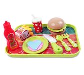 Toyshine Fast Food Party Play Food Set, Pretend Play Food Toy | Best Gifts Food Playset for Boys Girls Kids - B