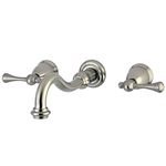 Kingston Brass KS3128BL Vintage Wall Mount Vessel Sink Faucet, Brushed Nickel, 8-5/16 inch in Spout Reach