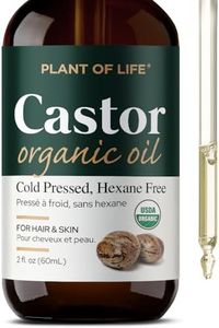 Castor Oil by Plant of Life - USDA Organic, 100% Pure, Cold-Pressed, Hexane-Free - Strengthen, Repair for Hair, Eyebrow, Eyelash - (2oz (60mL))