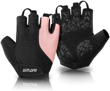 SIMARI Gel Pad Cycling Gloves with Cushion/Grip/Breathable, Workout Bike Gloves for Men Women Biking, Mountain Biking, Fitness, Gym Exercise, Weight Lifting Training, Yoga, Pilates (Pink, M)