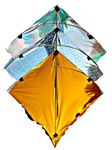 RUHANI Plain Plastic Kite Patang (Size- 25 * 22 Inch) Pack of 25