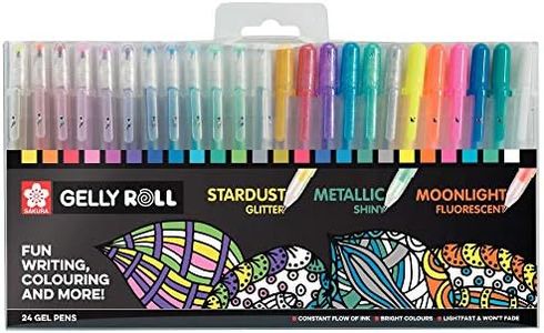 SAKURA Gelly Roll Set of 24 Gel Pens, Stardust - Metallic - Moonlight