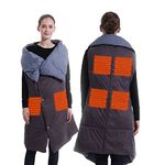 FQQWEE Electric Heated Blanket Wrap Shawl USB Heated Wearable Warming Vest Shawl Lap Blanket for Women Portable Heating Pad Blanket with 3 Heating Settings for Cold Weather Camping Home Office