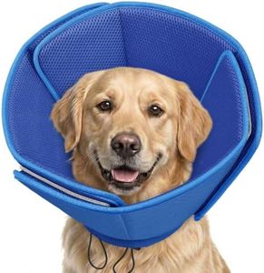 AOFITEE Soft Dog Cone Collar Anti-Licking, Dog Cone Alternative After Surgery, Elizabethan Cones for Large Dogs Post-Surgery, Neuter Recovery Pet Dogs E-Collar(Blue,X-Large)