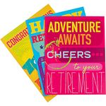 Jumbo Retirement Farewell Cards with Envelopes for Boss Day, Men (8.5 x 11 In, 3 Pack)