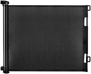 Veraste Retractable Baby Gate,Mesh Baby Gate or Mesh Dog Gate,33" Tall,Extends up to 55" Wide,Child Safety Gate for Doorways, Stairs, Hallways, Indoor/Outdoor（Black,33"x55"