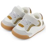 Cheerful Mario Baby First Walking Shoes Toddlers Boys Girls Sneakers Baby Trainers Breathable Flexible Anti Slip Sole Brown 5 UK Child