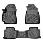 RizLiner Kia Seltos 2021-2025 Floor Mats 3D Custom Fit Compatible with Kia Seltos Rubber Car Mats Laser Measured 1st & 2nd Row Floor Liners All Weather Waterproof Odorless Non-Slip (Front & Rear)