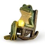 FOXMIS Miniature Frog Garden Statue
