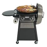 Cuisinart CGG-888 Grill Stainless Steel Lid 22-Inch Round Outdoor Flat Top Gas Griddle Cooking Center, 360