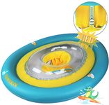EDWEKIN® Baby Swimming Float, Crocodile Baby Swimming Ring with Canopy, Inflatable Swim Floats for Babies, Toddler and Children from 6 Months to 3 Years