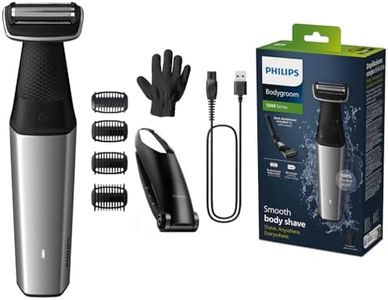 Philips Bodygroom Series 5000 Rifinitore per inguine e corpo impermeabile, rasatura precisa e confortevole, cura del corpo completa (compresa la schiena), 60 minuti di autonomia, modello BG5021/16