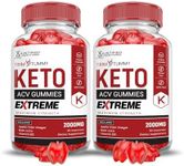 (2 Pack) Trim Tummy Keto ACV Gummies Extreme 2000MG Trim Tummy Keto Gummies Apple Cider Vinegar Formulated with Pomegranate Beet Juice Powder B12 Vegan Non GMO 120 Gummys