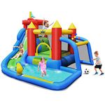 BOUNTECH Inflatable Bounce House, 7 in 1 Water Slides for Backyard w/Climbing Wall, Splash Pool, Cannon, Ball Gate, Kids Water Slide Bounce House Jumping Castle for Outdoor