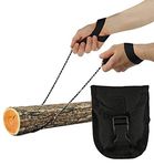 Sasonco Pocket Chainsaw - Razor Sharp Self Cleaning 25.5 in Portable Hand Saw Survival Gear with Black Holster for Camping, Hunting, Hiking | Pocket-Sized 25.5" Emergency Wilderness Survival Chain Saw