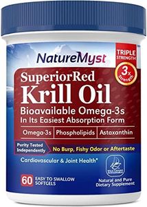 NatureMyst Krill Oil, Professional Grade 60 Liquid Softgels, Non-GMO, Gluten Free, Made in The USA