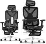 FLEXISPOT ErgoX Premium Ergonomic Office Chair with Footrest - Adjustable 3D Armrests, Dynamic Lumbar Support, Recline & Tilt Function, Mesh Seat, for Home & Office Use, Black