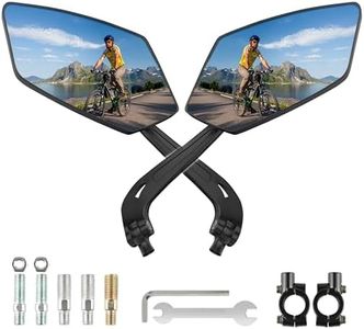 aiGear Bike Mirror, 360°Adjustable Rear View Mirror with Durable Blast-Resistant & Scratch-Resistant Wide Angle Lens, Easy to Install for Bicycle, Ebike, Motorcycle Handlebars