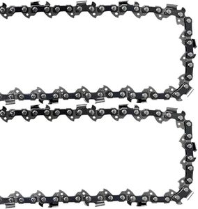 Oulisen 8 Inch Chainsaw Chain 3/8" Low Profile Pitch, 050" Gauge,33 Drive Links S33 Low Kickback Pole Saw Chain Fit For Greenworks Poulan Wen Sun Joe SWJ800E SWJ806E (2 Chains)