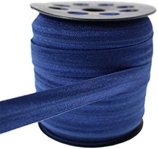 (Navy Blue) - JESEP 40 Yards 5/8" 1.5CM Fold Over Elastic (FOE)-Environmental Band 14 (Navy Blue)