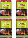 HALT! Emergency Fire Blanket - Rapid Fire Suppression for Home, Kitchen, Car & Camping |Lightweight, No Mess, Safe for Grease & Electrical Fires | Reusable & Never Expires (4-Pack)