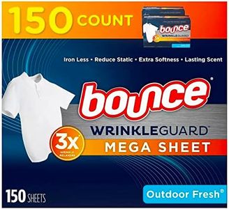 Bounce Wrinkle Guard Mega Dryer Sheets, Outdoor Fresh Scent - 150 Count