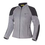 SHIMA JET | Breathable MESH Panels, Waterproof, Removable Membrane, Level 2 Back Protector Included, Advanced Adjustment (Women, Jackets, Grey, S)