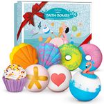 Bath Bombs Gifts for Women- 8pcs Natural Bath Bombs for Women & Kids, Bubble Bath Spa Relaxation Gifts for Women, Valentines day Birthday Stocking Stuffers Christmas Gifts for Women, Girlfriend, Her