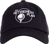 Ann Arbor T-shirt Co. My (Golf) Retirement Plan | Funny Saying Golfing Shirt Golfer Ball Humor for Men Baseball Dad Hat Black, Black, One Size