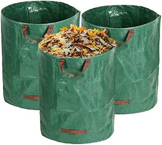 3-Pack 72 Gallon Lawn Garden Bags,Reusable Extra Large Leaf Bags Yard Waste Bags Paper Waste Management Bagster Recycling Bag Trash Bags