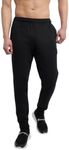 Champion Men's Powerblend Retro Fleece Jogger Pant, Black, Medium