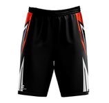 TRIUMPH Men's/Boy's Polyester Sublimated Basketball Shorts Black Size Large
