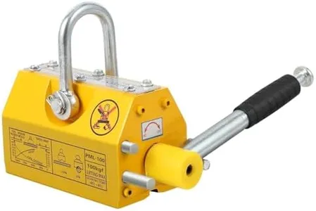 Magnetic Lifter with Release, Steel Magnetic Lifter, 6600LBS Capability, Permanent Magnet for Hoist, Shop Crane, Block