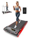 Walking Pad Treadmill, Anylife Incline Walking Pad Under Desk Treadmill 330lb Capacity, 2.5HP Portable Treadmills for Home, Compact Treadmill Small Running Pad with LED Display,Black Red