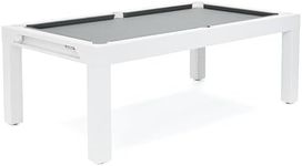 CORNILLEAU Classic Outdoor Billiard Table (White) - 7ft Convertible Pool Table to Dining Table - Weatherproof & Durable - Includes Accessories - Made in France - Wood Dinner top