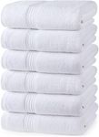 Utopia Towels 6 Piece Premium Hand Towels Set, (16 x 28 inches) 100% Ring Spun Cotton, Lightweight and Highly Absorbent Towels for Bathroom, Travel, Camp, Hotel, and Spa (White)