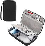 Hard Electronics Organizer Travel Case,Cable Organiser with EVA Hard Shell,Portable Double-Layer Hard Drive Case,Large Capacity Wire Storage Pouch,Tech Accessory Bag,Gadget Bag